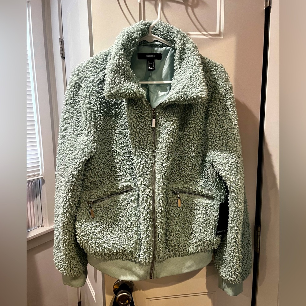 Sherpa lined jacket- used once